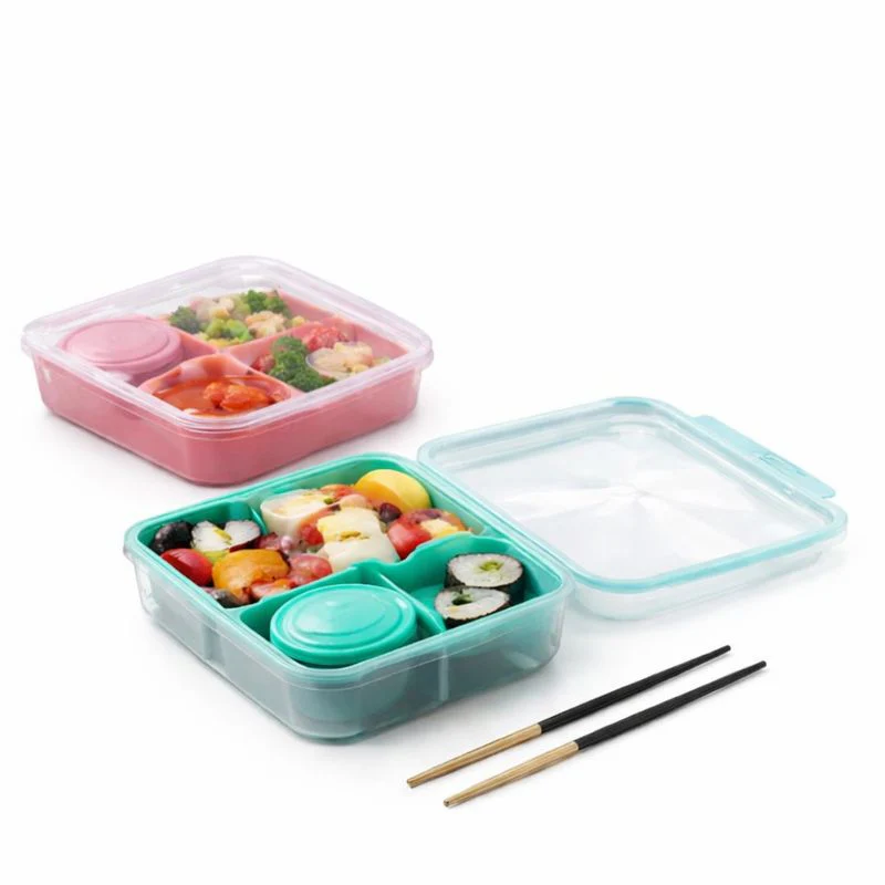 Plastic Sealed Lunch Box – Assorted Colour Leak-Resistant Food Container with Compartments - Image 2