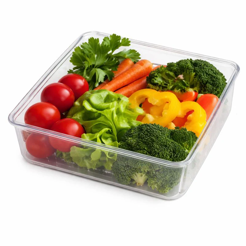 Plastic Transparent Freezer Box – Clear Food Storage Container for Fruits, Vegetables & Meal Prep - Image 2