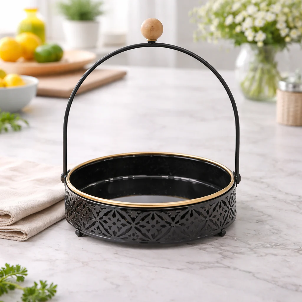 Plate with Stand – Decorative Serving Plate with Handle