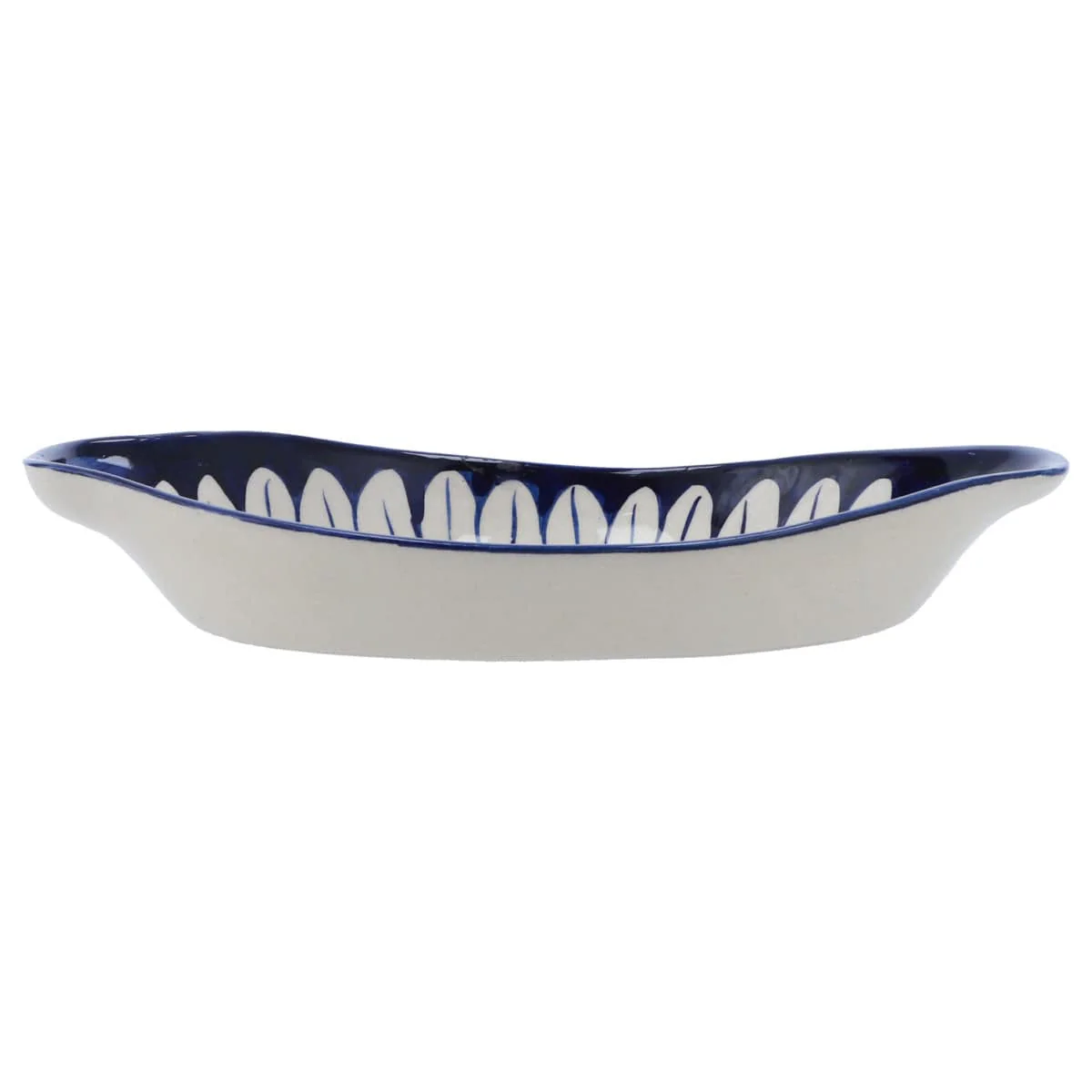 Platter Ceramic Blue White 26724 - Image 3