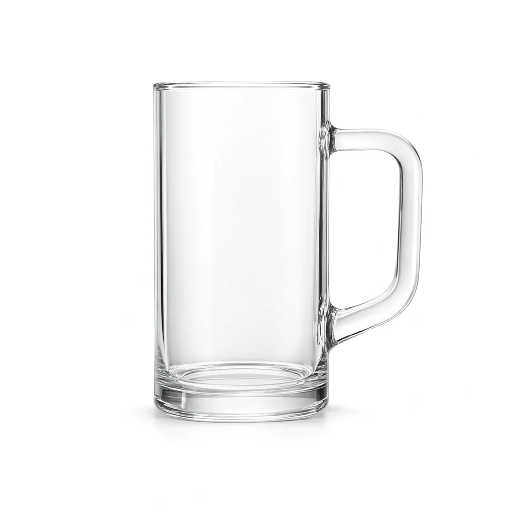 Premium Clear Glass Juice Mug 480 ml with Handle – Set of 6 | Durable Drinkware for Home, Café & Restaurant - Image 2
