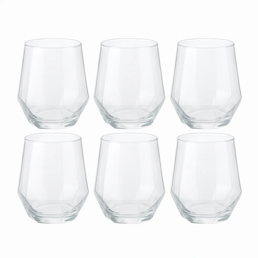 Premium Faceted Tumbler Glass 340 ml - Image 2