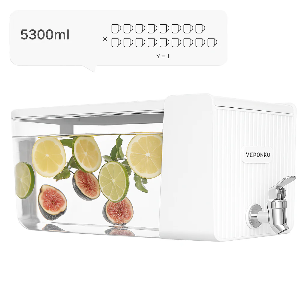 Premium Juice Dispenser 5300ml – Large Capacity Refrigerator Drink Container - Image 2