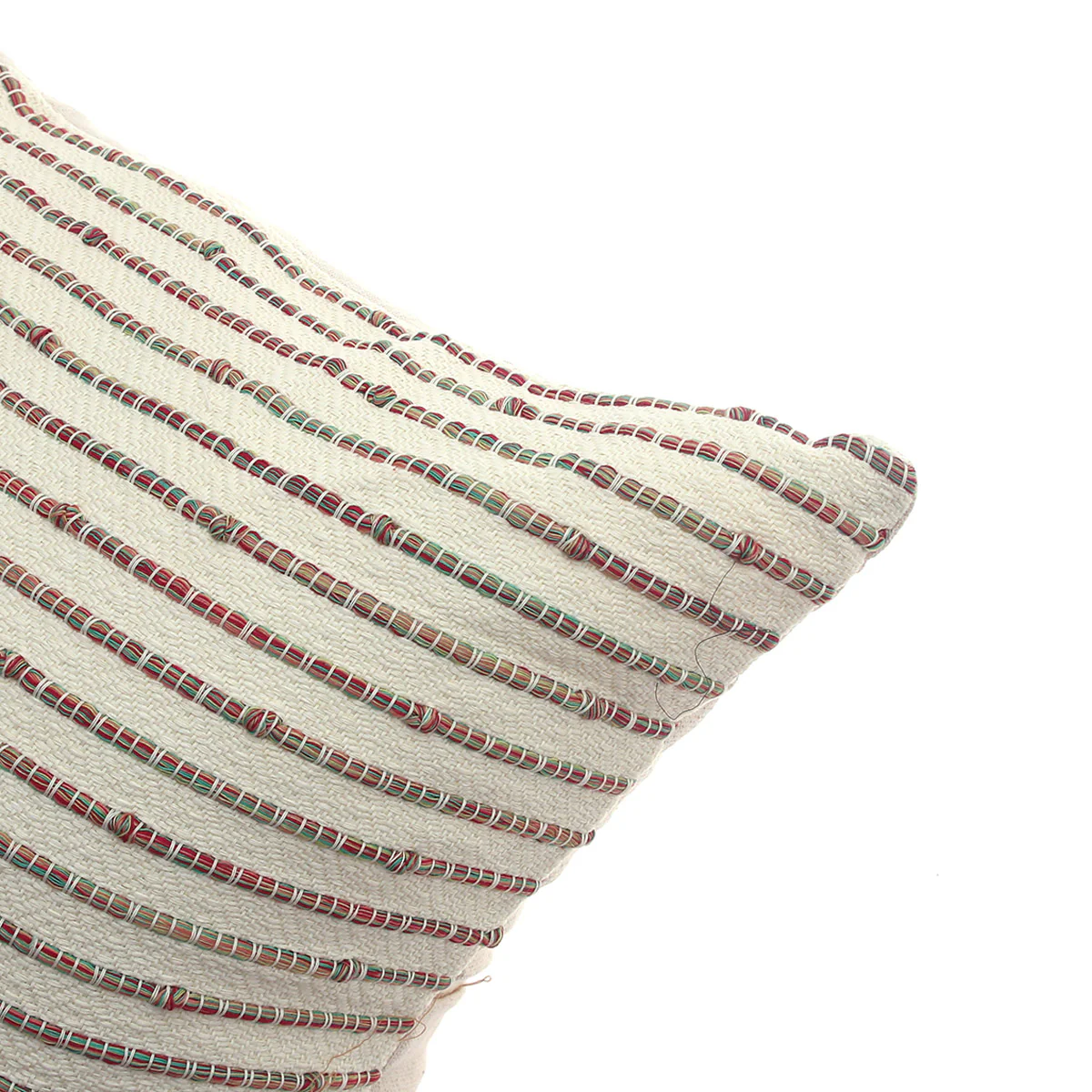 Rang Textured Cushion Cover 20x20 – Handwoven Cotton Throw Pillow in Neutral Earth Tones - Image 3