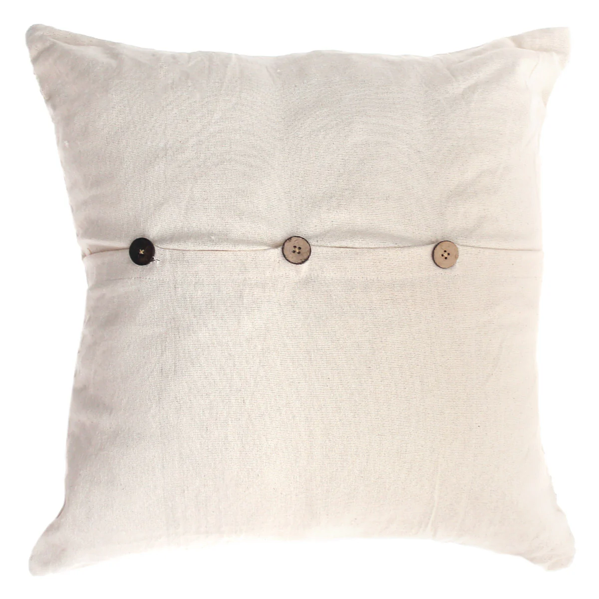 Rang Textured Cushion Cover 20x20 – Handwoven Cotton Throw Pillow in Neutral Earth Tones - Image 4