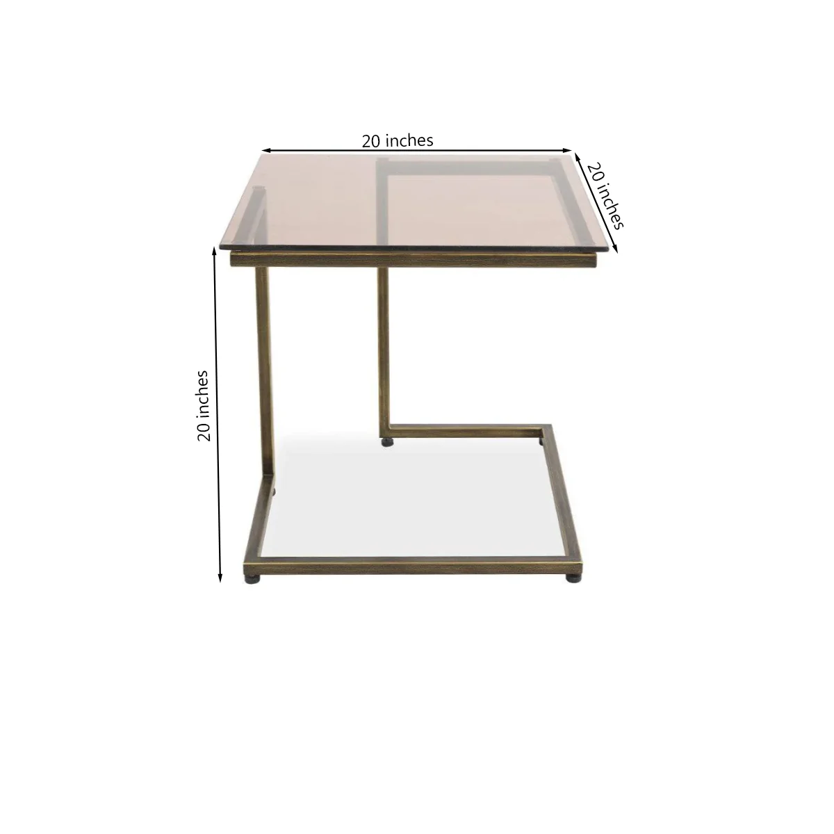 Ross Side Table Antique Gold - Image 3