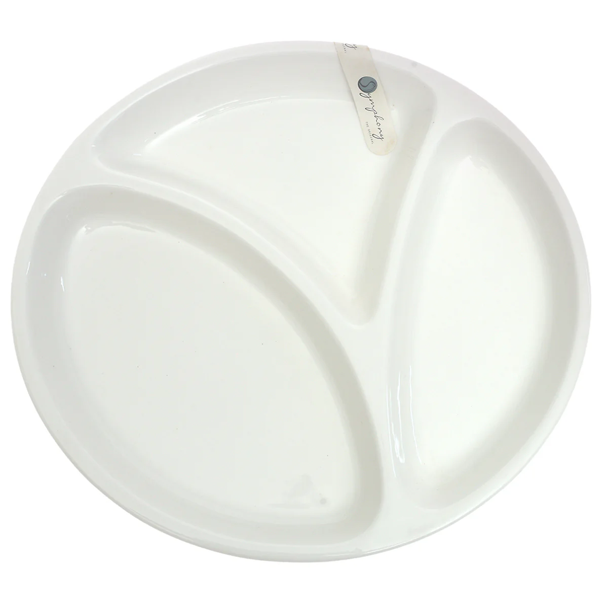 Round 3 Division Symphony Plate – Elegant White Sectioned Serving Plate - Image 2