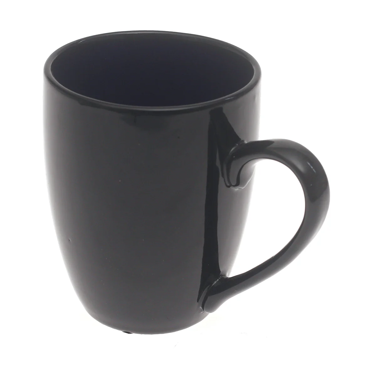 Round Mug Large Black – Ceramic Coffee & Tea Mug - Image 2