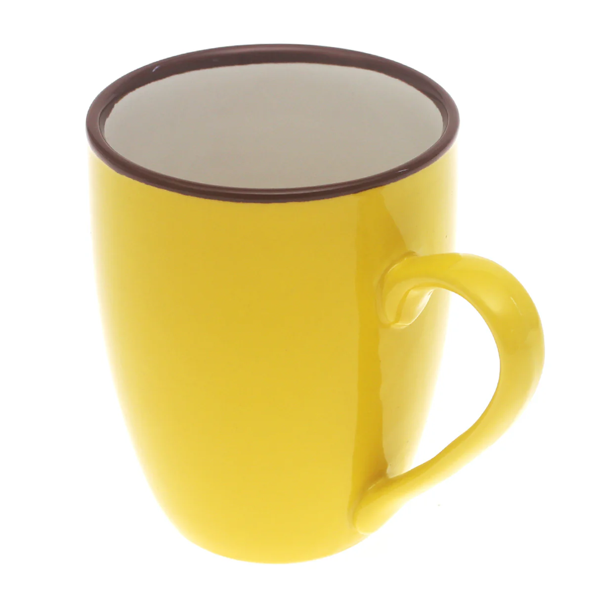 Round Mug Large Yellow – Ceramic Coffee & Tea Mug - Image 2