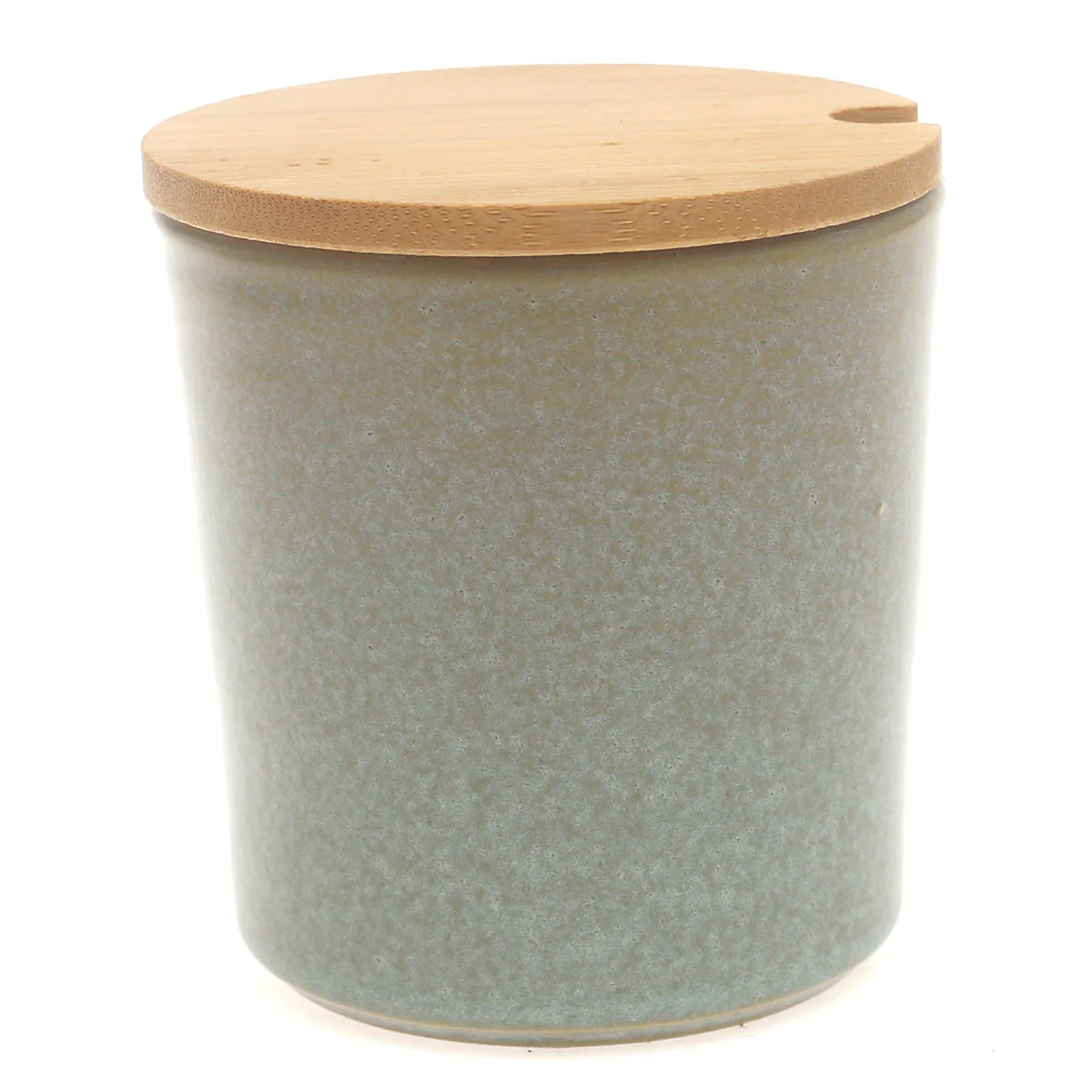 Sauce Jar Multi 4 × 4.5 Inch – Ceramic Storage Jar with Bamboo Lid - Image 2