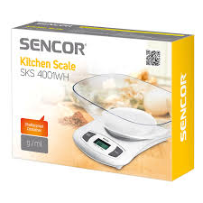 Sencor Digital Kitchen Scale with Bowl – Precise Electronic Food Scale for Baking & Cooking (SKS 4001WH) - Image 2