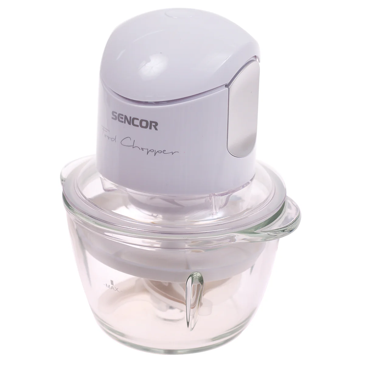 Sencor Food Chopper 500W with Glass Bowl & Stainless Steel Blade – Compact One-Touch Chopper (SCB5100WH) - Image 3