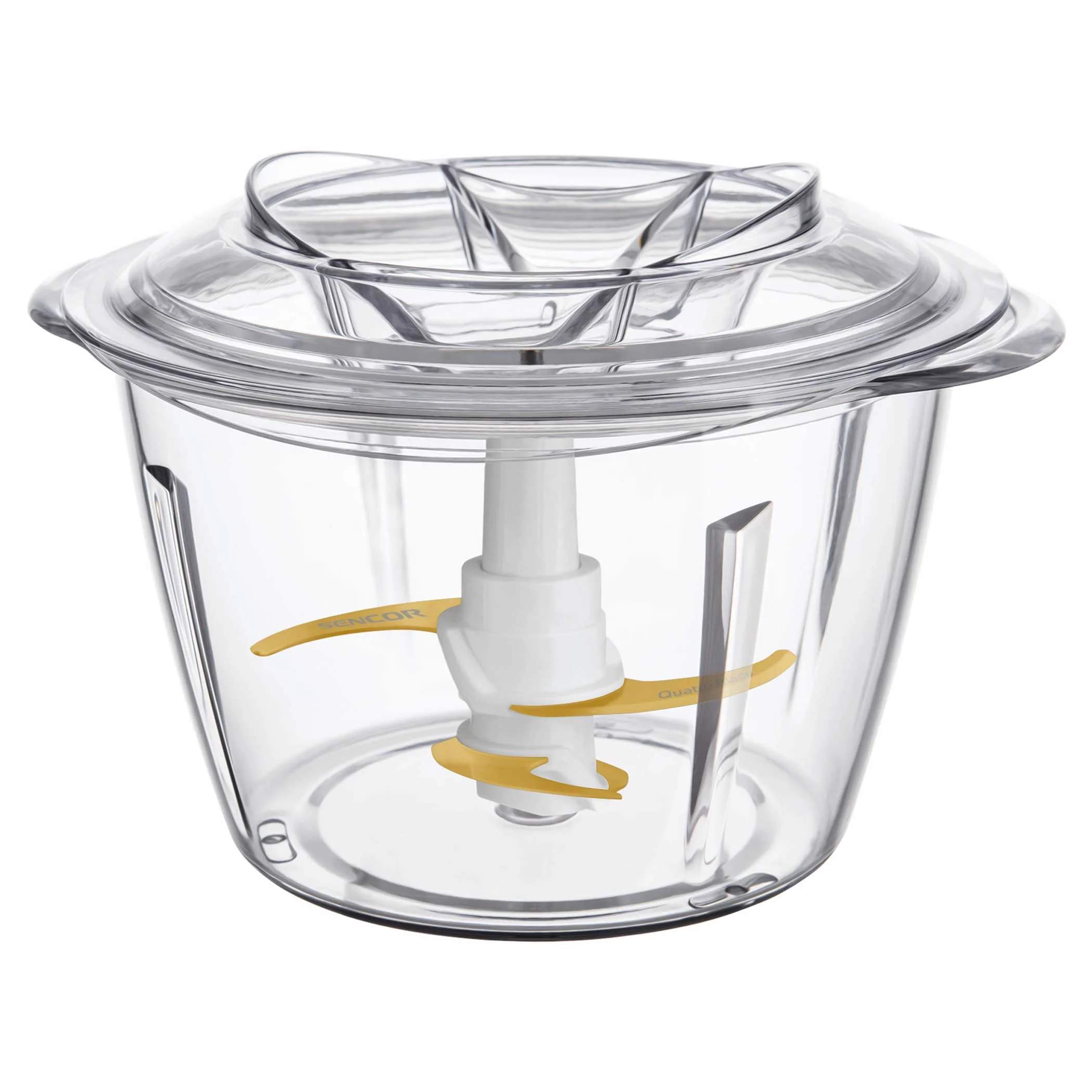 Sencor Food Chopper 500W with Glass Bowl & Stainless Steel Blade – Compact One-Touch Chopper (SCB5100WH) - Image 4