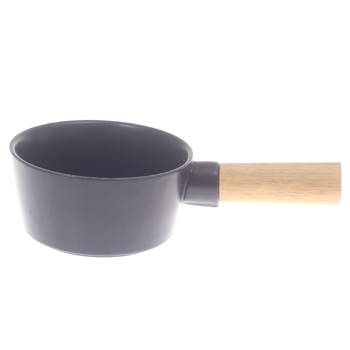 Serving Bowl W/Wooden Handle Black 5 Inch Yll-18 - Image 2