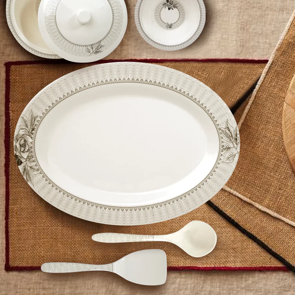 Shadow Bloom Dinner Set – Dark Florals with Deep, Timeless Elegance (22 / 30 / 43 PCS) - Image 3
