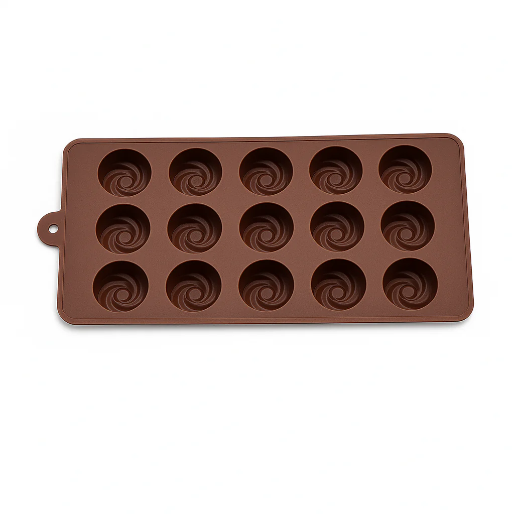 Silicone Spiral Chocolate Mold with 12 Cavities — Flexible, Non-Stick & Box Packed - Image 2