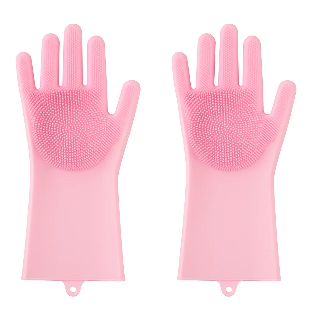 Silicone Washing Gloves – Multi-Purpose Cleaning Gloves with Scrubbing Bristles