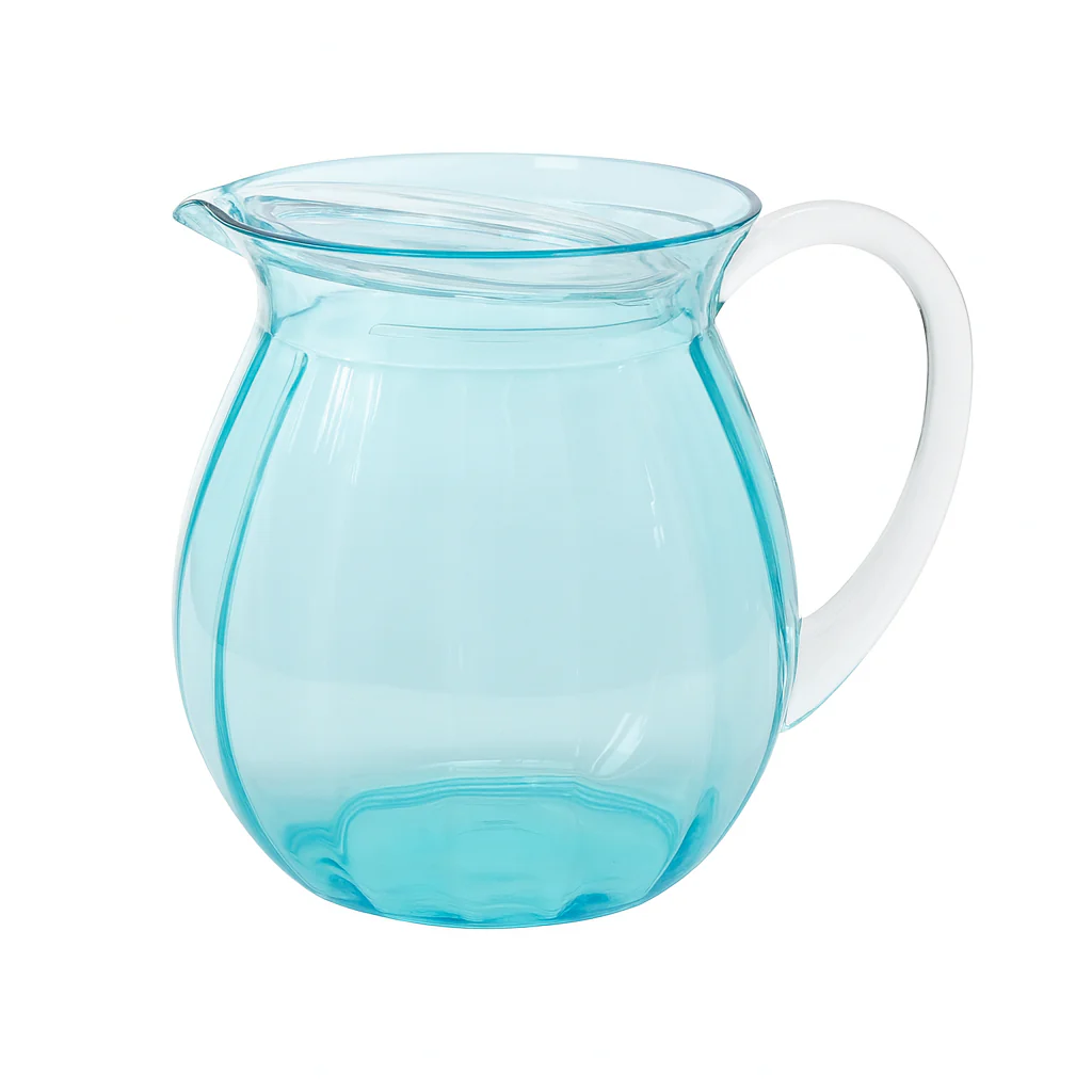Sky Blue Lassi Jug with Lid – 6 Piece Set - Image 2