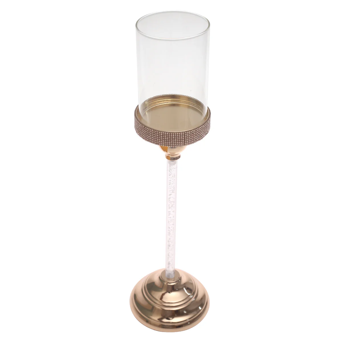 Small Gold Candle Stand – 19 Inch Decorative Metal Candle Holder - Image 2