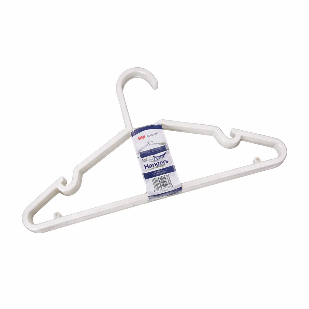 Smart Plastic Clothes Hanger Set (6 Pcs) – Durable Anti-Slip Wardrobe Hangers for Home Organization