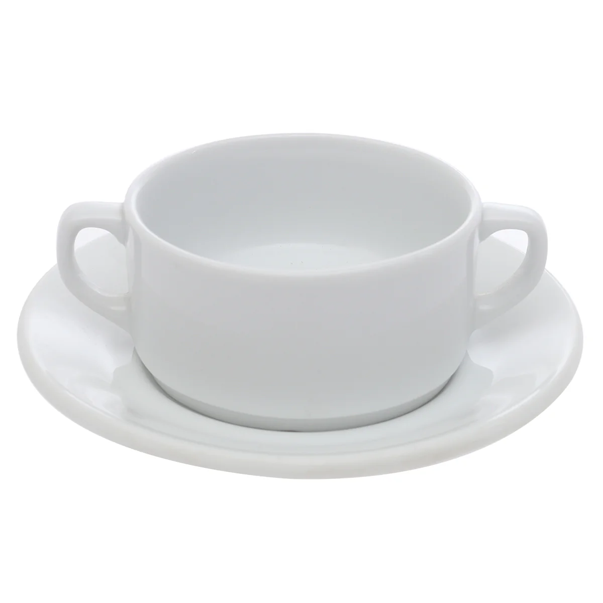 Soup Cup & Saucer Provence 715126-715128 – Elegant White Porcelain Serving Set - Image 2