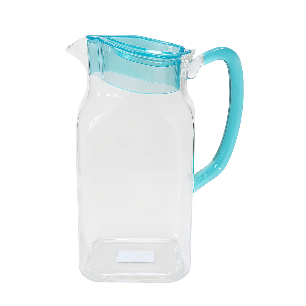 SQ Jug 1900ml – Available in Sky Blue, Purple, Orange, Clear, Amber & Blue | Premium Polycarbonate Square Pitcher - Image 2