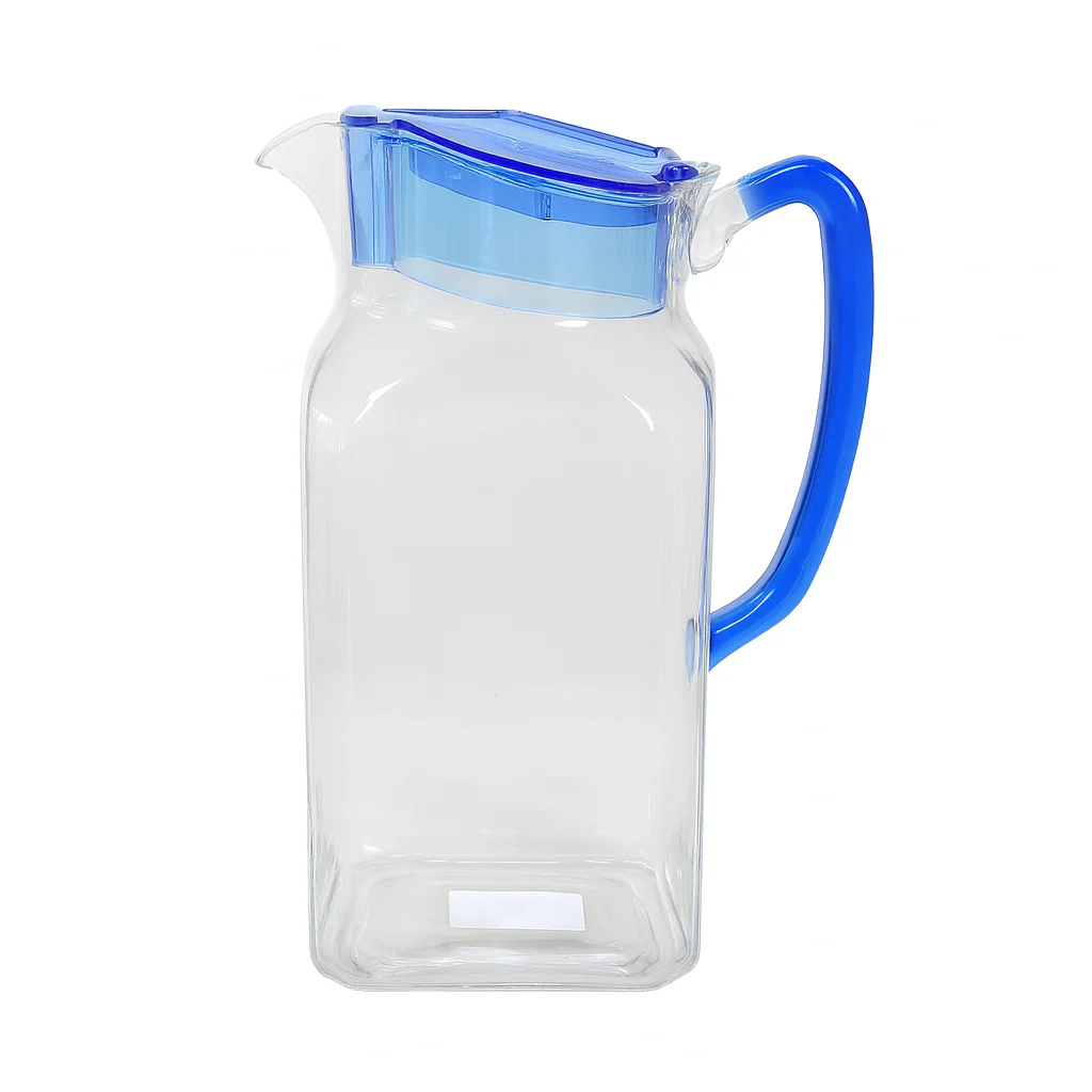 SQ Jug 1900ml – Available in Sky Blue, Purple, Orange, Clear, Amber & Blue | Premium Polycarbonate Square Pitcher - Image 3