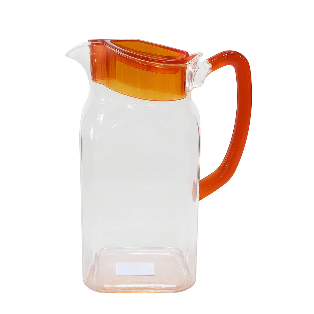 SQ Jug 1900ml – Available in Sky Blue, Purple, Orange, Clear, Amber & Blue | Premium Polycarbonate Square Pitcher - Image 4