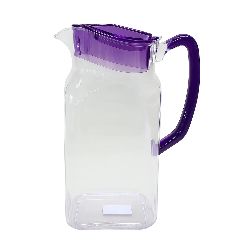 SQ Jug 1900ml – Available in Sky Blue, Purple, Orange, Clear, Amber & Blue | Premium Polycarbonate Square Pitcher - Image 7