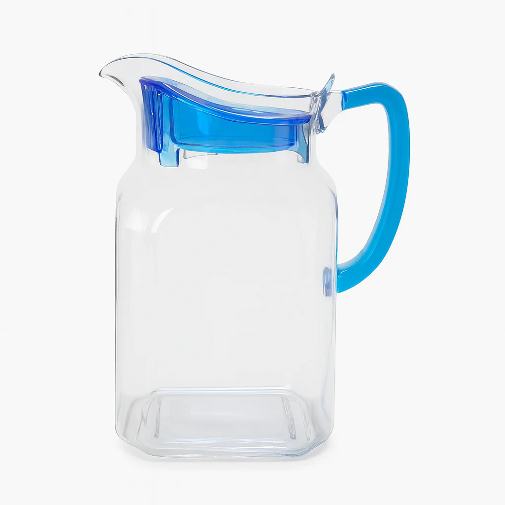 SQ Mini Jug 1000ml – Sky Blue, Blue, Amber, Clear, Orange & Purple Transparent Polycarbonate Pitcher - Image 2