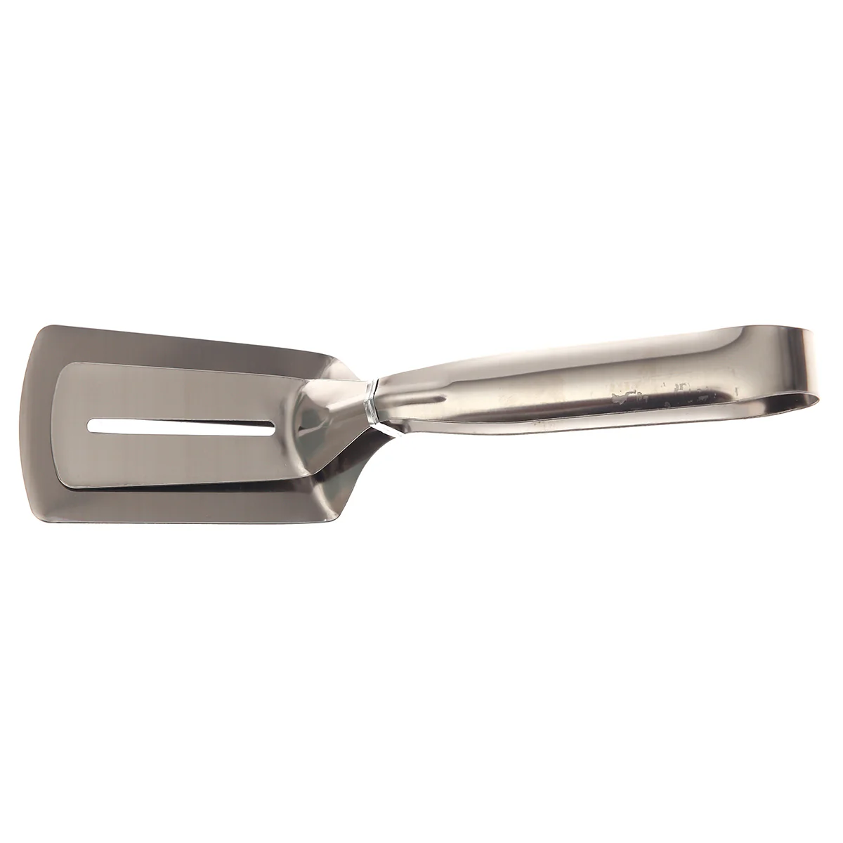 Stainless Steel Angled Spatula Tongs – 11.8″ Silver Slotted Flip & Serve Tool - Image 2