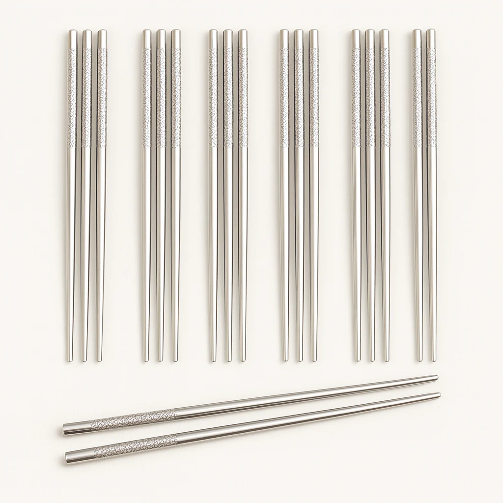 Stainless Steel Chopsticks – Reusable, Durable & Hygienic Eating Utensils - Image 2