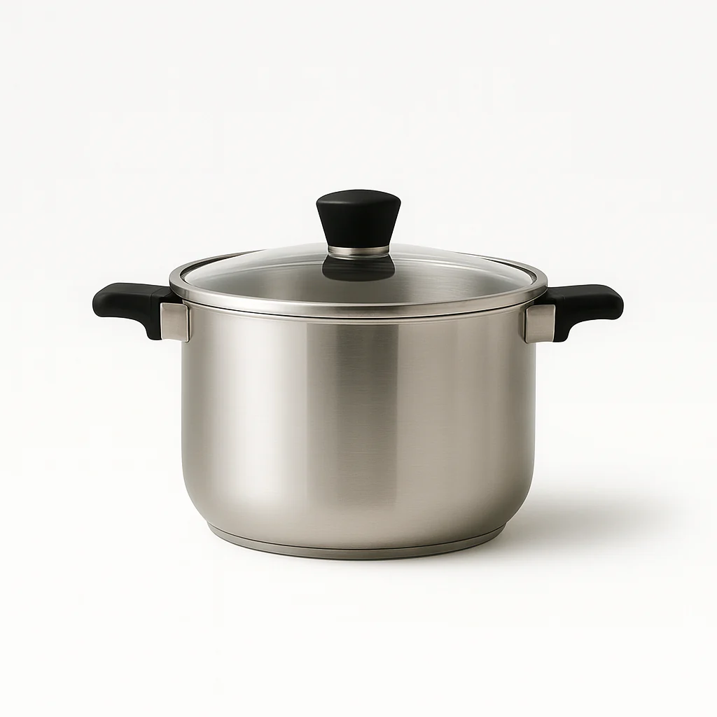 Stainless Steel Pot with Glass Lid – 28 cm / 30 cm / 32 cm (7L–9L-11 L ) - Image 2