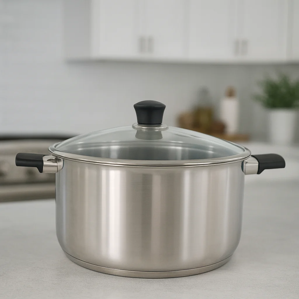Stainless Steel Pot with Glass Lid – 28 cm / 30 cm / 32 cm (7L–9L-11 L ) - Image 3