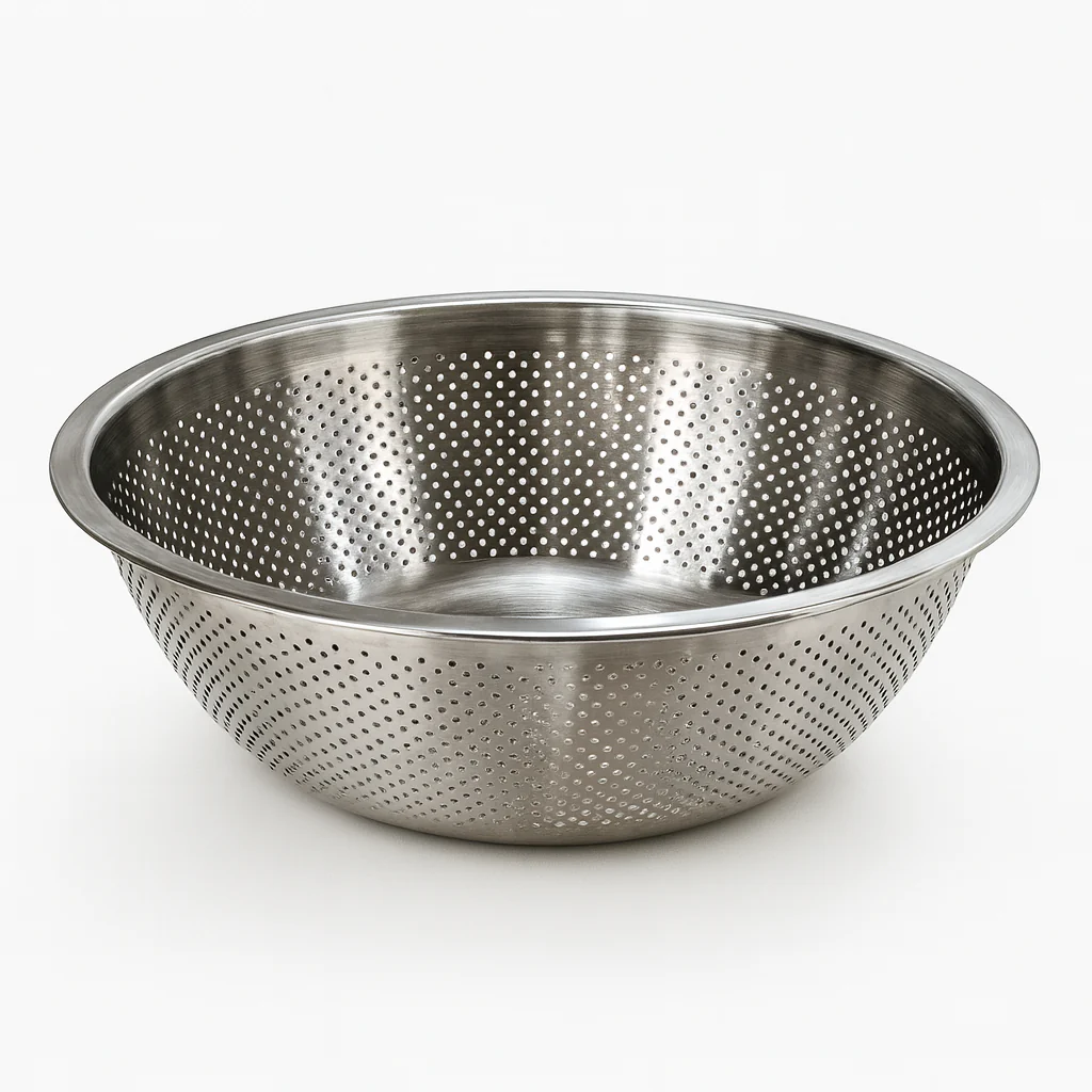 Stainless Steel Round Strainer Basket (26cm, 28cm, 30cm) for Washing & Draining