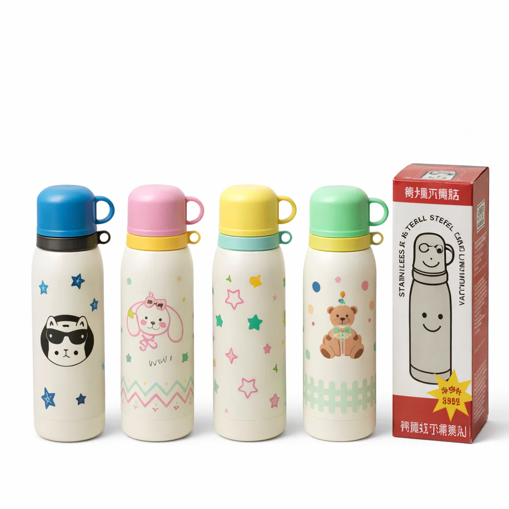 Stainless Steel Vacuum Bottle 550ML – Kids Insulated Thermal Water Bottle
