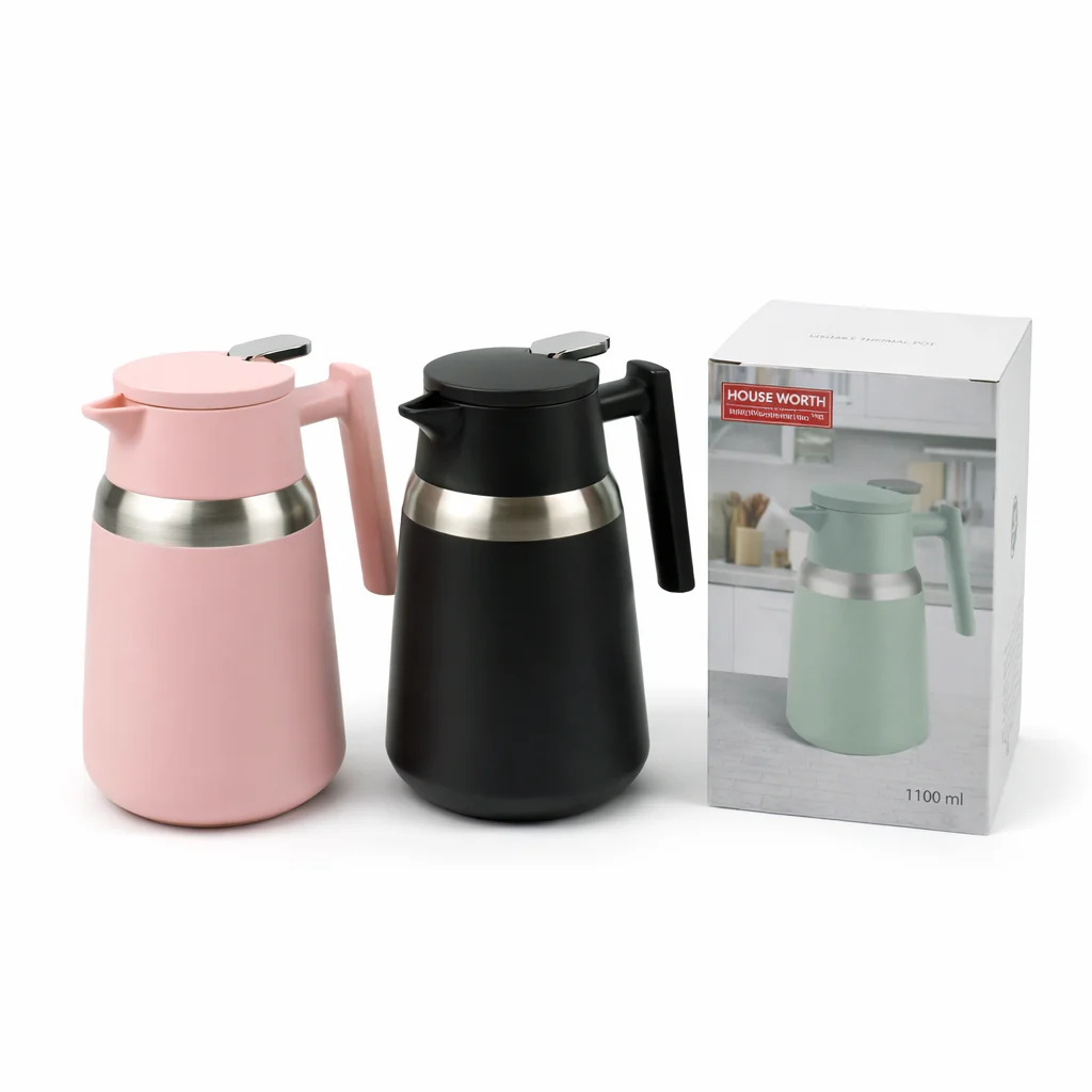 Stainless Steel Vacuum Flask 1100ML – Insulated Thermal Coffee & Tea Pot