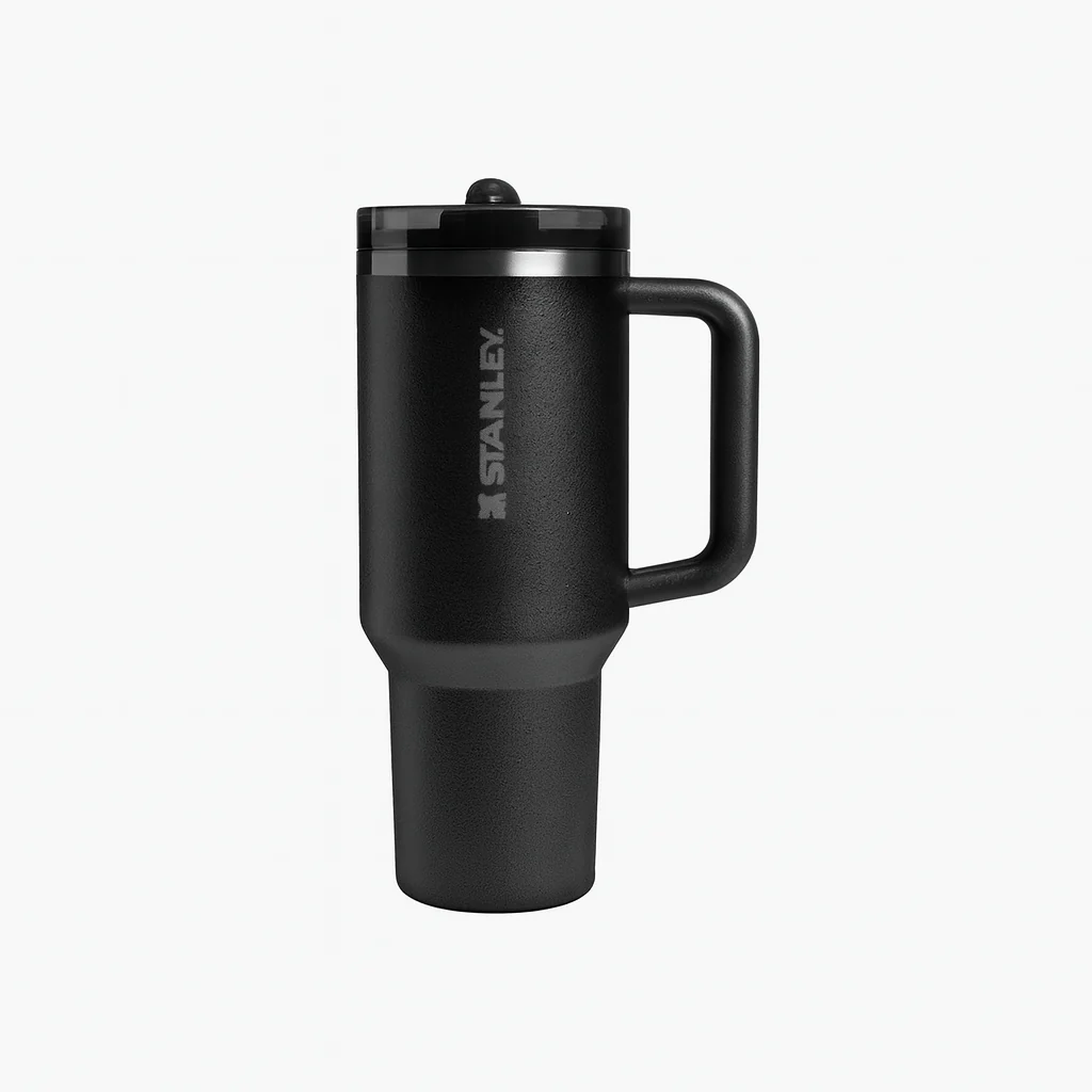 Stanley 40oz Quencher Pro Tour Tumbler with Handle & Straw | 680g Heavy-Duty Stainless Steel | Anti-Leak Vacuum Insulated Travel Mug (Matte Black – S-19)
