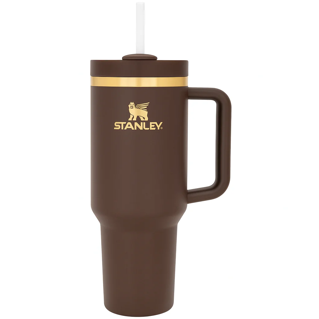Stanley 40oz Quencher Tumbler with Handle & Straw | 680g Heavy-Duty Stainless Steel Vacuum Insulated Travel Mug (Matte Brown)
