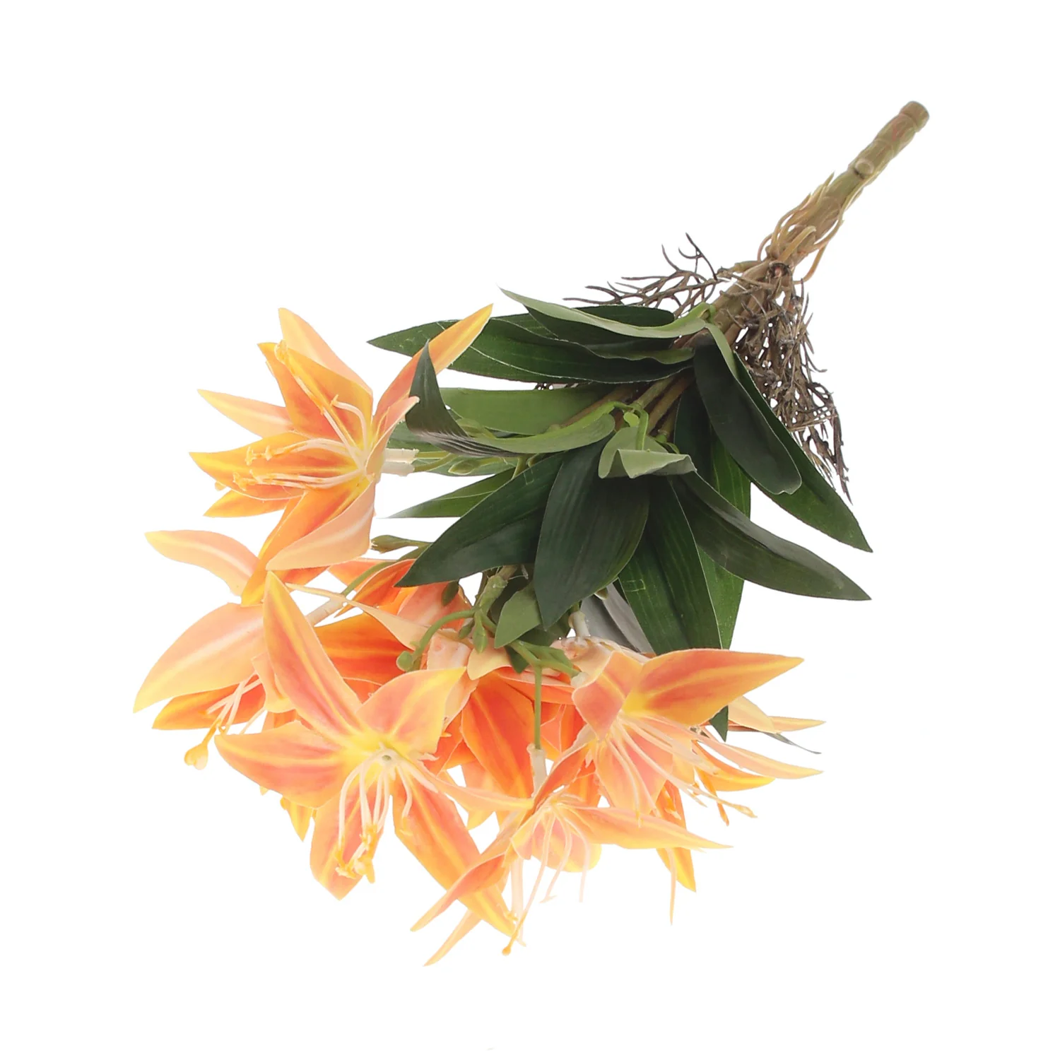 Stargazer Lily Flower Bunch Orange – Artificial Floral Bundle - Image 2