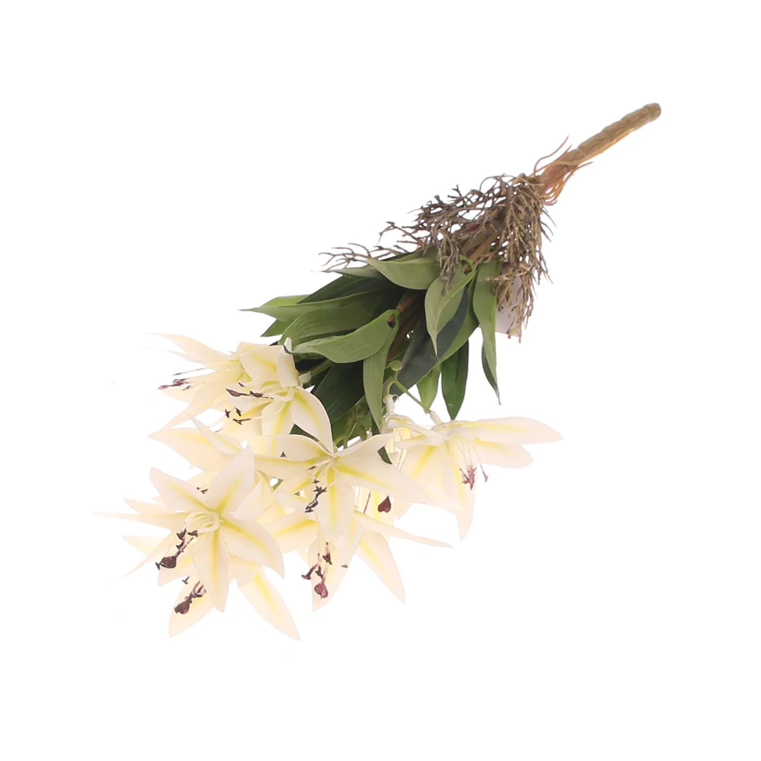 Stargazer Lily Flower Bunch White – Artificial Floral Bundle - Image 2