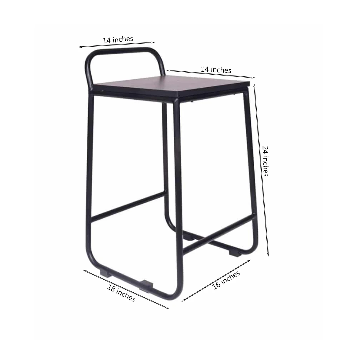 Stella Stool with Black Metal - Image 4