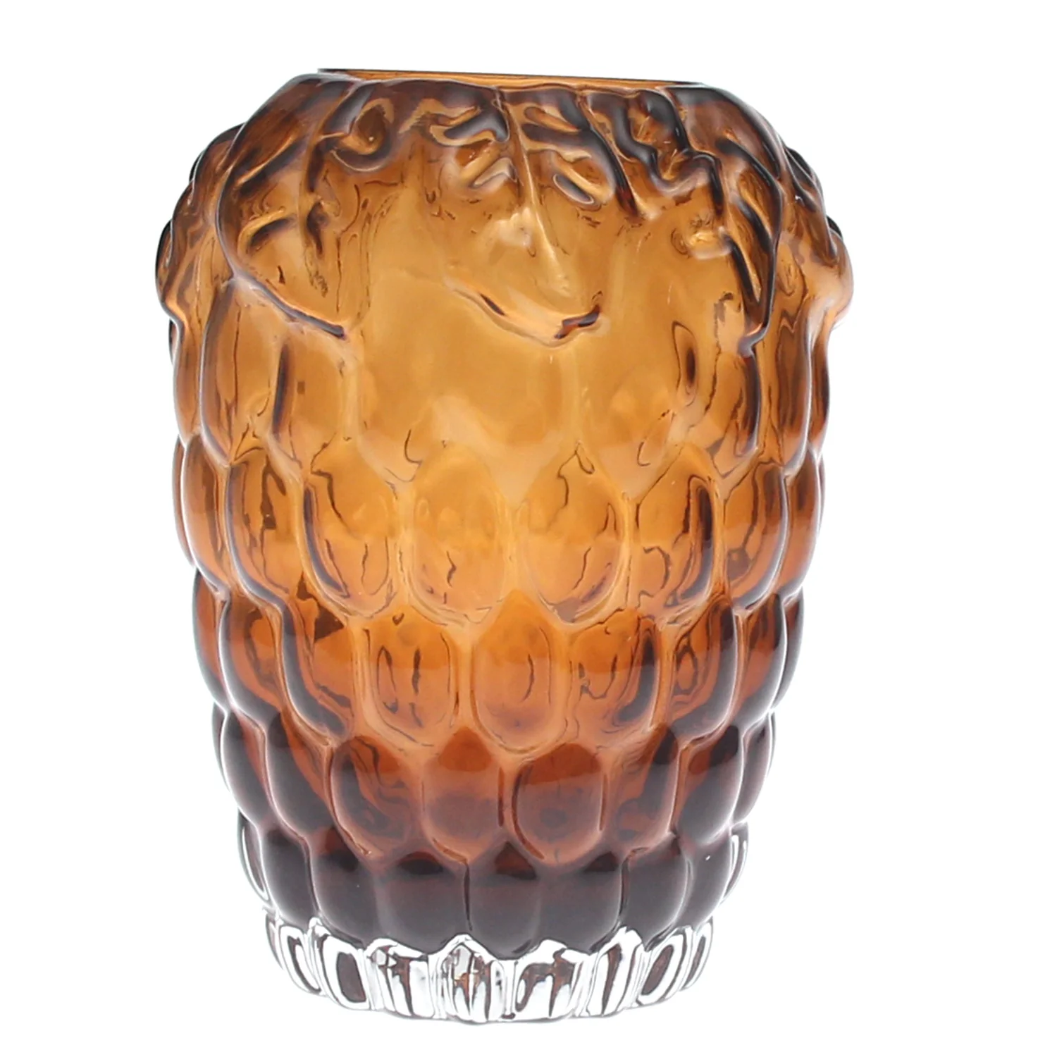 Strawberry Vase Light Brown – Textured Glass Decor Vase L - Image 2