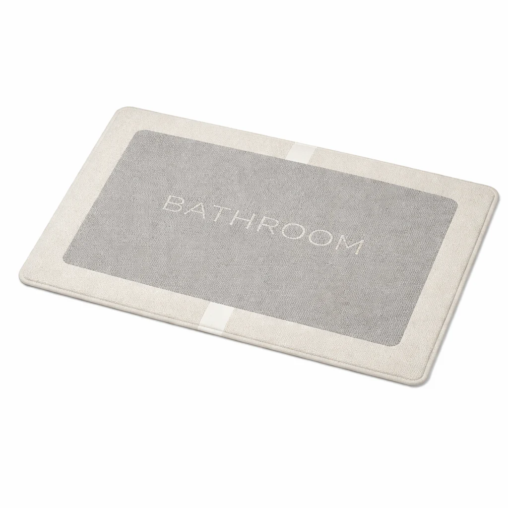 Super Absorbent Bathroom Floor Mat – Non-Slip Rectangle Washroom Rug with Quick Dry Technology (Assorted Designs) - Image 3