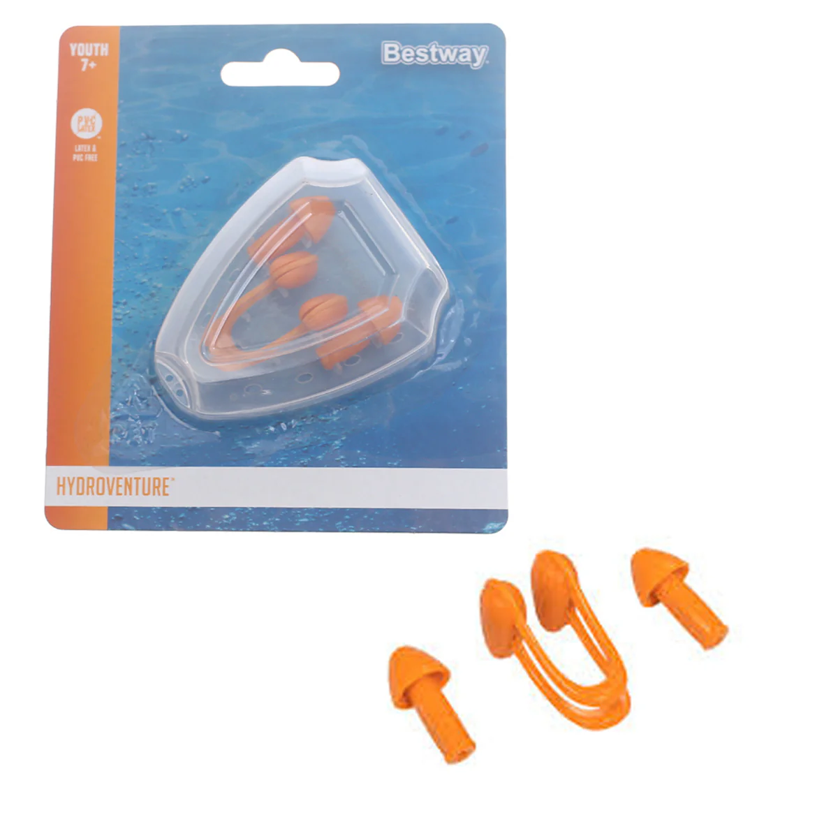 Swim Nose Clip & Ear Plugs Set - Waterproof Silicone Protection for Swimming, Diving & Bathing - Image 2