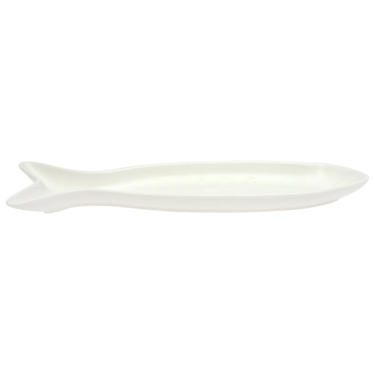 Symphony Reef Pike Platter 41 cm – Elegant Fish-Shaped White Ceramic Serving Platter