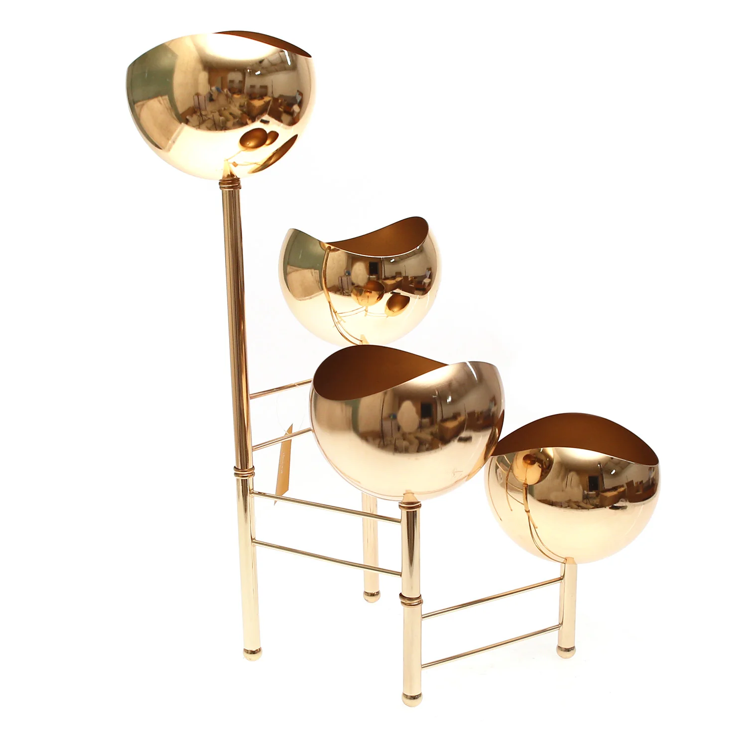 Table Top Metal Lotus – Golden Decorative Sculpture - Image 2