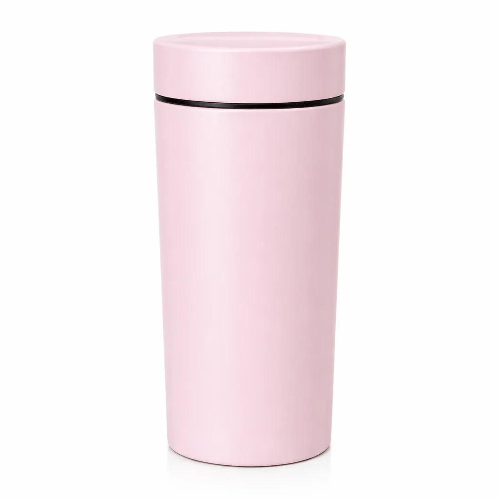 Temperature Controlled Glass Water Bottle with Smart Lid – Sleek Pink Insulated Travel Bottle - Image 2