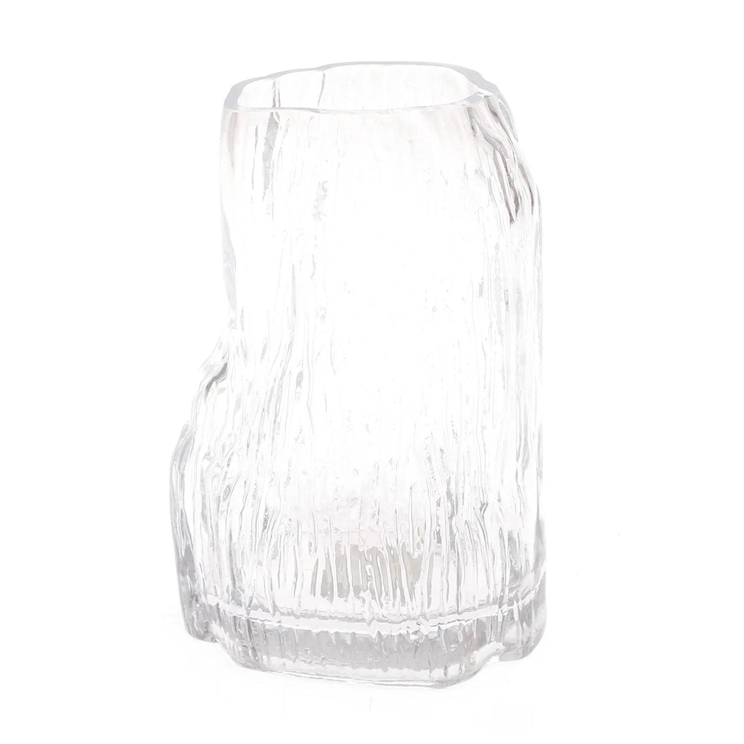 Tree Vase Transparent – Textured Glass Vase S