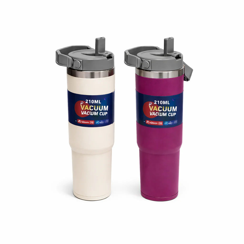 Tumbler USA Standard 900ml – Stainless Steel Vacuum Insulated Travel Cup (White & Purple)